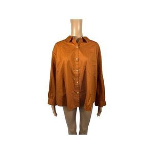 Free Assembly Blouse Sleeve Button Down ,Womens size XL,Brown